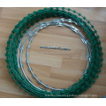 BTO-22 green powder coated concertina razor barbed wire